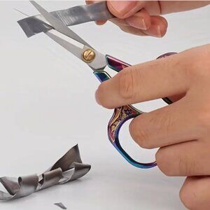 NEW Seamstress or Craft Antique Vibes Scissors w/ Velvet Pouch